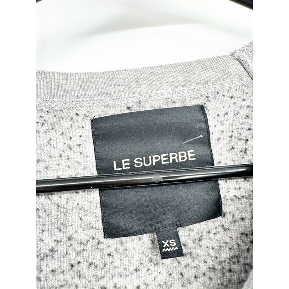 Le Superbe Keep Smiling Face Mask Sweatshirt in Gray - Picture 3 of 5